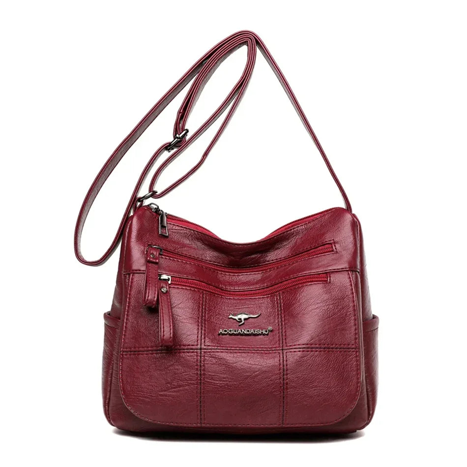 Casual Blue Crossbody Shoulder Bag – Soft Faux Leather by Vanderwah