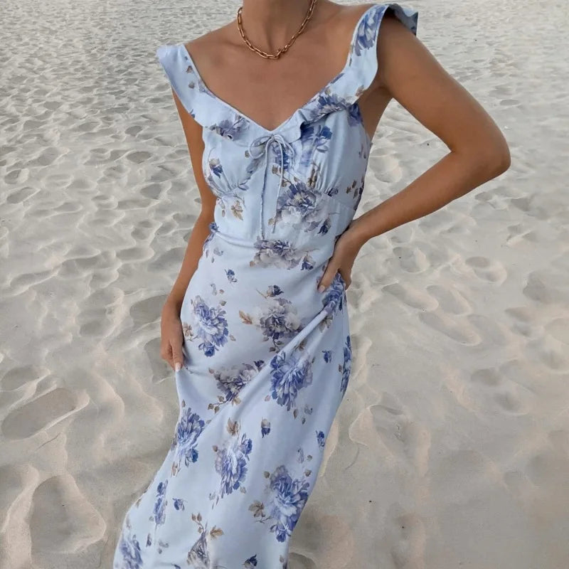 Soft Yellow Floral Slip Dress – Vintage Summer Vibes