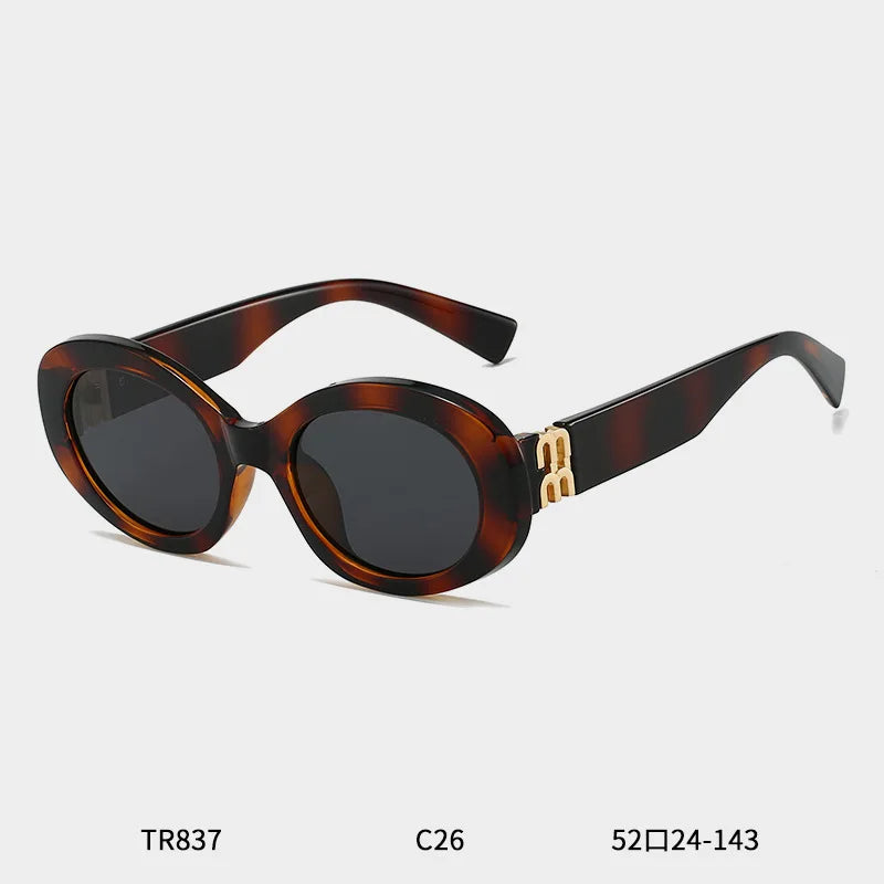 2025 New Retro Sun Glasses Women Men Oval TR90 Polarized Sunglasses Female Internet Celebrity Fashion Street Eyewears Ins UV400