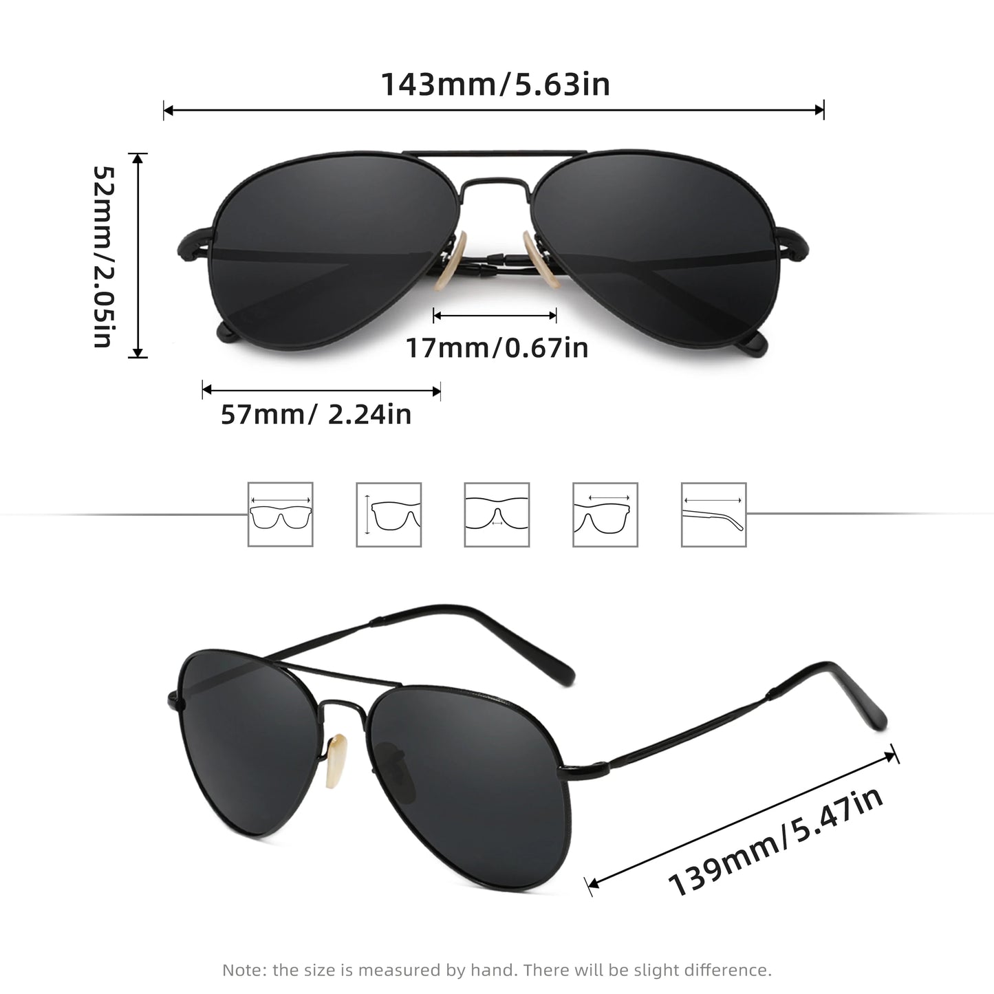 Polarized Pilot Sunglasses For Women Men Classic Driving Fishing Shades Frame Eyewear UV400 Glasses Accessories Ladies