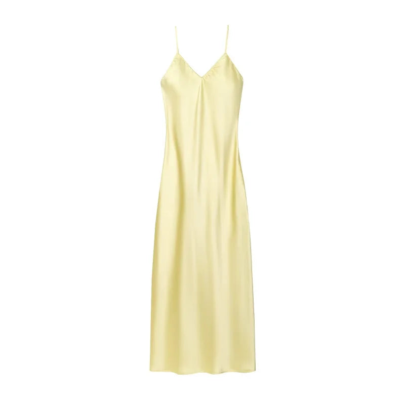 Silky Satin Slip Dress with Spaghetti Straps – Multiple Colors