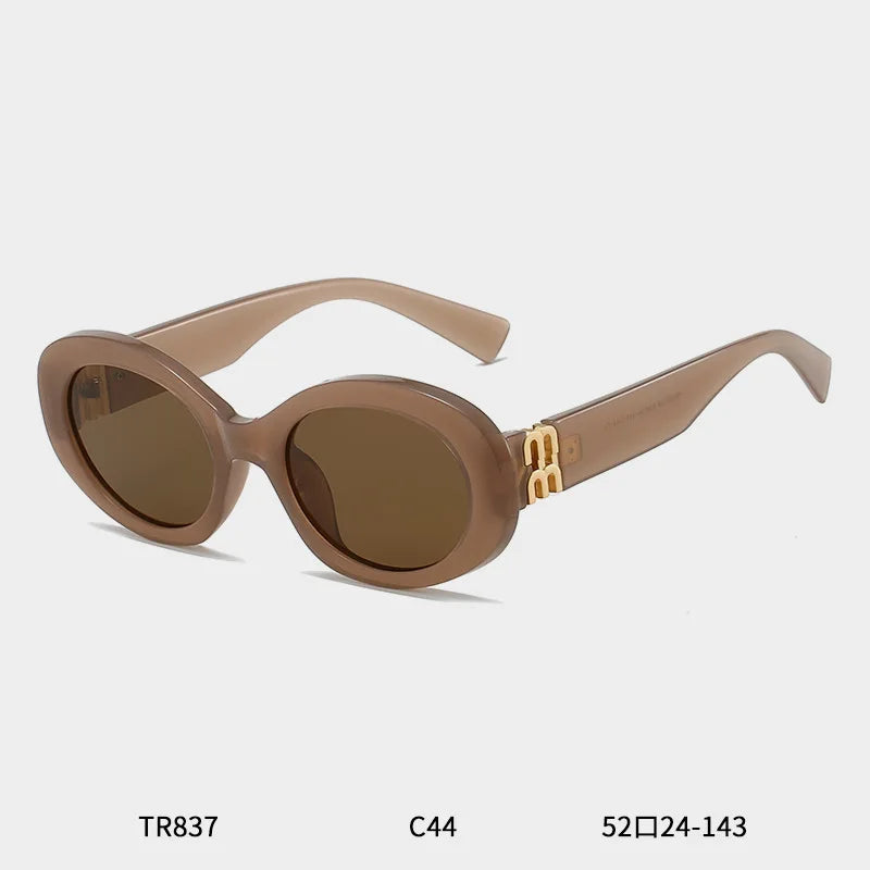 2025 New Retro Sun Glasses Women Men Oval TR90 Polarized Sunglasses Female Internet Celebrity Fashion Street Eyewears Ins UV400
