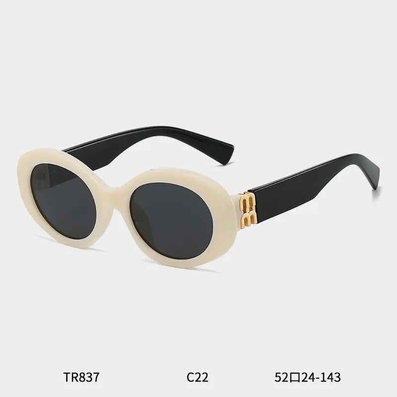 2025 New Retro Sun Glasses Women Men Oval TR90 Polarized Sunglasses Female Internet Celebrity Fashion Street Eyewears Ins UV400