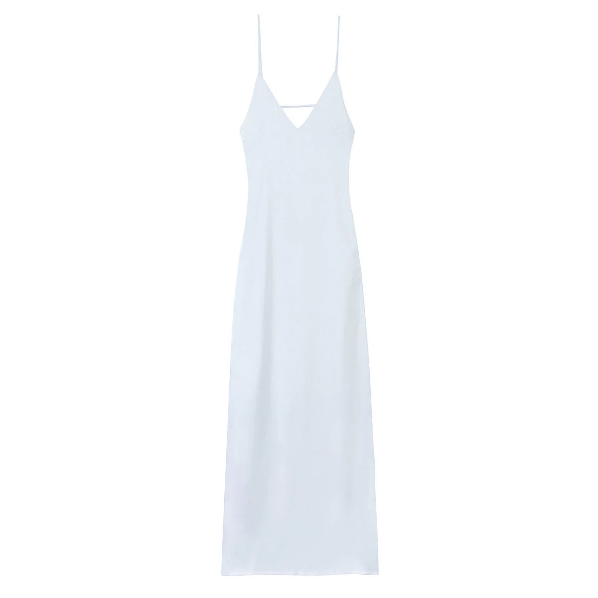 Light Yellow Satin Midi Dress – Chic & Simple